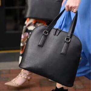 Moore & Giles Britton Black Leather Equestrian Day Bag